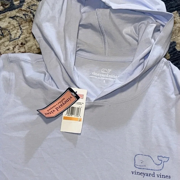 NWT VINEYARD VINES LIGHTWEIGHT WOMENS LONG SLEEVE GRAPHIC HOODIE BLUE SM - Picture 3 of 7